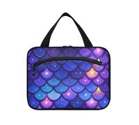 EtherSpher Purple Dragon Scales Sparkling appeso grande borsa da toilette sospesa con gancio, kit da barba chic designer per viaggiatore lavoro maletín para maquillaje L, Scaglie di drago viola