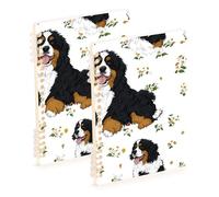 EtherSpher Quaderno formato A5 con motivo cane da montagna del Bernese del Bernese, 21,1 x 14,5 cm, robusto quaderno a spirale a righe larghe 60 fogli per diario e lista delle cose da fare, confezione