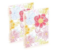 EtherSpher Quaderno scolastico formato A5 Fresh Spring Simple Colorful Flowers 21,1 x 14,5 cm, copertina rigida singolo soggetto a spirale notebook 60 fogli per diario e lista delle cose da fare
