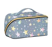 EtherSpher Rainbow Color Star Pattern Progettato Trucco Borse con divisori Essentials Makeup Bag con maniglia Travel-Size Accessori