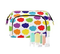 EtherSpher Rainbow Digital Papers Borsa per il trucco semplice con cerniera grande borsa per il trucco borsa per il cambiamento per gli elementi essenziali, arcobaleno carte digitali semplici, 1 size