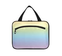 EtherSpher Rainbow Mix Nuvole Vague appeso trucco borse per le donne con gancio, designer compatto trucco organizzatore borsa per viaggiatore toilette estuche para maquillaje L, arcobaleno mix nuvole