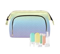 EtherSpher Rainbow Mix Nuvole Vague borsa da viaggio con cerniera cosmetica borsa portaoggetti borsa cambiamento borsa per carte chiave organizzatore, arcobaleno mix nuvole vago, 1 size