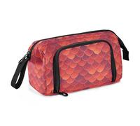 EtherSpher Red Fish Scale Sparkling Pencil Bags Grande Capacità Art Pencil Case Portatile per Preppy College estuche para plumas