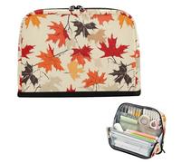 EtherSpher Retro Autunno Foglie d'Acero Astuccio Grande Capacità Penna Matita Caso Zip Coin per le Donne Forniture Scuole Superiore caja para lapices escolares nina