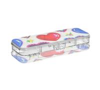 EtherSpher Retro Cuore Pesca Floreale Colorato Progettato Scatola di Plastica Per Matite 2 Strato Penne Caso Duro Per Cancelleria Con Coperchio A Pressione