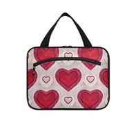 EtherSpher Retro Cuore Pesca Rosso Colorato appeso medicina borsa per viaggiare con gancio, designer borse portatili con cerniera per le donne must haves palestra bolsa de maquillaje para mujer L