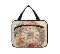 EtherSpher Retro Pocket Watch Corona Fiore appeso mens borsa da toilette da viaggio con gancio, accessori di design borsa medicina per le donne must haves trip estuche para guardar maquillaje L, Retro
