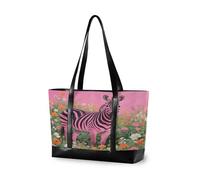 EtherSpher Rosa animale robusto donna tote bag con cerniera borsa da lavoro con laptop per ufficio con maletines para mujer