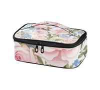 EtherSpher Rosa Blu Vintage Rosa Decorativo Piccolo Riutilizzabile Tote Bag Ragazze Lunchbox per Ufficio Bolsa para lonchera pequena