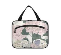 EtherSpher Rosa Pastello Ortensia Fiore appeso uomini borsa da toilette con gancio, designer compatto tote bag per viaggio must haves hotel bolsas para maquillaje de mujer L, Ortensia rosa pastello
