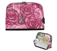 EtherSpher Rosa Rosa Matita Del Supporto Della Cassa Della Penna di Grande Capacità Cosmetici Sottile Cancelleria Organizzatore per Studente College Scuola bolsas para maquillaje de mujer