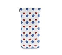 EtherSpher Rosso e Blu Amore 4 luglio Giorno dell'Indipendenza Squeeze Top Custodia rigida portatile per le donne PU Occhiali da sole in pelle sacchetto per gli uomini donne estuche para gafas de sol