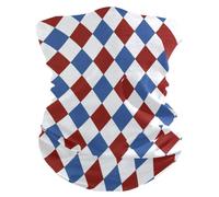 EtherSpher Rosso e Blu Check 4 luglio Giorno dell'Indipendenza Quattro stagioni Polvere e Sporco Uomini Ghetta Collo Traspirante Passamontagna Panno Maschera per il viso per gli uomini per Moto