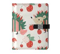 EtherSpher Rosso e verde Giocoso Riccio Natale foderato in pelle quaderni college impermeabile copertina soggetto notebook college per diario 6.7x9.2