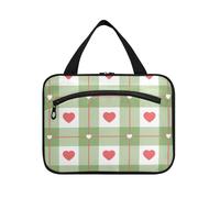 EtherSpher Rosso e verde Valentine Love appeso borsa da toilette per gli uomini da viaggio con gancio, borse di design con cerniera per elementi essenziali da viaggio bagno bolsas para maquillaje L
