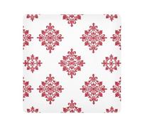 EtherSpher Rosso Fiocco di Neve Classico Cinese Trucco Organizzatore Sacchetto Panno Protettivo Viaggio Make Up Organizzatore Wrap 21.7 X 21.7 Wrapper Organizer Borse Per Le Donne, Fiocco di neve