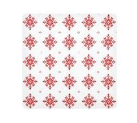 EtherSpher Rosso Fiocco Di Neve Classico Stile Cinese Trucco Caso di Viaggio Panno Autoadesivo Cosmetico Organizzatore Wrap 21.7 X 21.7 Wrapper Per Organizzazione, Fiocco di neve rosso stile cinese