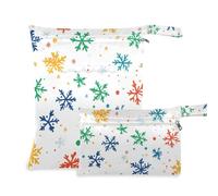 EtherSpher Sacchetti colorati a prova di disordine di Natale Biancaneve per bagnati 2 confezioni di pannolini oggetti essenziali con manici per il bagno, viaggi