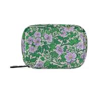 EtherSpher Sacchetti della medicina viola verde dell'annata alla moda del fiore con gli scomparti staccabili dell'organizzatore portatile conveniente della pillola per la