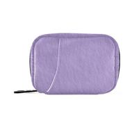 EtherSpher Sacchetti di medicina viola con texture di lino per le donne con scomparti staccabili attaccabili organizer giornaliero per pillole per borsa