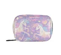 EtherSpher Sacchetti viola della medicina degli unicorni dell'arcobaleno con gli scomparti staccabili dell'organizzatore conveniente della pillola della medicina per la borsa