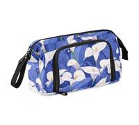 EtherSpher Safari Calla Lily Royal Blue Astuccio per penne di grande capacità con cerniera per infermiere forniture per scuole superiori estuche para lapices nina
