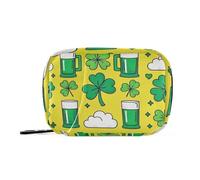 EtherSpher San Patrizio Birra Giallo Verde Medicina Borse per le donne con Scomparti staccabili attaccabile organizzatore pillola da viaggio per borsa