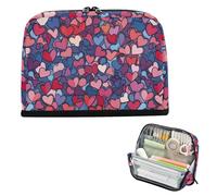 EtherSpher San Valentino Amore Cuori Matita Caso di Grande Capacità Penna Organizer Con Slot Cancelleria di Stoccaggio per Adolescenti Scuola Media lapiceras para mujer