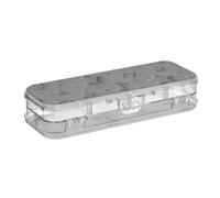 EtherSpher Scatola nera per matite in plastica trasparente, a 2 strati, per la scuola, con chiusura a scatto e coperchio