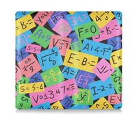 EtherSpher Scatola portaoggetti per documenti, carte, patente, formule matematiche, in pelle di alta qualità, con motivo colorato