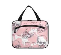 EtherSpher Scheletro rosa e bianco per San Valentino appeso kit da barba borsa da viaggio con gancio, designer chic borsa medicina per elementi essenziali per le donne bagno bolsa para guardar