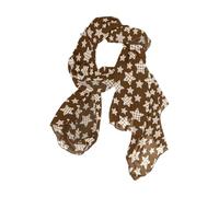 EtherSpher Sciarpa di seta calda del hijab della stella del plaid del fumetto a scacchi lungo marrone per i capelli delle donne per la testa bufandas para mujer