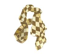 EtherSpher Sciarpa di seta lunga del collo della sciarpa di seta del plaid a scacchi marrone sciarpa di seta degli uomini leggeri per le bufandas di sera para mujer