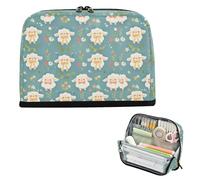 EtherSpher Semplice Pecora Primavera Carino Retro Astuccio Organizer Grande Capacità Penna Caso In Piedi Cancelleria Organizzatore per Bambini Materiali Elementari escolares para nina