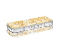 EtherSpher Sfondo a nido d'ape con api e margherite progettato in plastica trasparente matita box doppio piano duro penne casi per forniture artistiche con scatto e coperchio