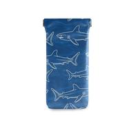 EtherSpher Shark Navy Blue Wave Squeeze Top Custodie per occhiali portatili per le donne PU Leather pouch titolare per gli uomini donne estuche para gafas