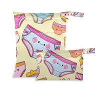 EtherSpher Simpatico cartone animato biancheria intima colorata borsa a prova di disordine per il nuoto 2 Pack elementi essenziali da viaggio per volare con maniglie per piscina, piscina