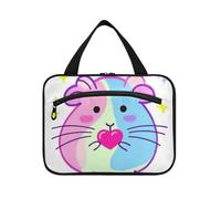 EtherSpher Simpatico cartone animato colorato criceto appeso borse per il viaggio con gancio, designer chic borsa trucco per auto per i viaggiatori campeggio bolso de mano para hombre L, simpatico