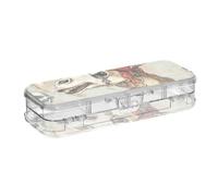 EtherSpher Skulls Pirate Camel Progettato Clear Pencil Box Double Deck Penne Trasparente Scatole per la Scuola Con Coperchio Snap-Tight