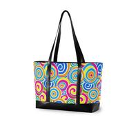 EtherSpher Spirali a righe Candy Like Colors semplice borsa per laptop per il lavoro con cerniera tote bag con cerniera per le donne lavorano con bolsa para laptop mujer