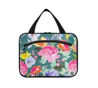 EtherSpher Spring Fresh Vivid Flowers Colorful appeso appeso viaggio borsa da toilette con gancio, designer compatto trucco cosmetico borsa per i viaggiatori lavoro envase para profumo de L, Fiori