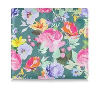 EtherSpher Spring Fresh Vivid Flowers - Custodia a portafoglio in pelle colorata di alta qualità, con porta tessere, per patente di guida, carte e documenti essenziali, Fiori vividi freschi