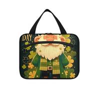EtherSpher St.patrick Cartoon Green Dwarf appeso borsa da viaggio con gancio, designer carino borsa per il trucco per gli elementi essenziali per le donne viaggio bolso para maquillaje L, St.patrick