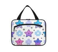 EtherSpher Stelle colorate appeso borsa da barba per gli uomini viaggio con gancio, designer chic rasatura kit borsa per gli uomini per la mamma viaggio porta cosmeticos mujer para cartera L, stelle