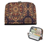 EtherSpher Stile Bohemian-style Mandala Pattern Vintage Pencil Holder Grande Capacità Penna Caso Ad Alta Capacità Organizer Box per Adulti High School bolsas para erramientas