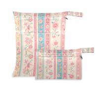 EtherSpher Stripe Peach Gold lavabile impermeabile sacchetto asciutto 2 pack viaggio essenziale per volare con maniglie per piscina, piscina