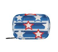 EtherSpher Stripe Stars 4 luglio Independence Day borse medicine per le donne con scomparti staccabili comodo organizer settimanale per pillole per borsa
