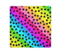 EtherSpher Strisce colorate nere Stelle Cosmetiche Sacchetti Panno Autoadesivo Make Up Organizzatori Wrap 54 X 55 Wrapper Organizer Borse per le Donne, strisce colorate stelle nere, 21.7x21.7in