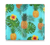 EtherSpher Summer Ananas Palm Flower Blue Leather Toursuit auto immatricolazione e assicurazione titolare della carta portafoglio accessori custodia per carte, documenti essenziali, patente di guida